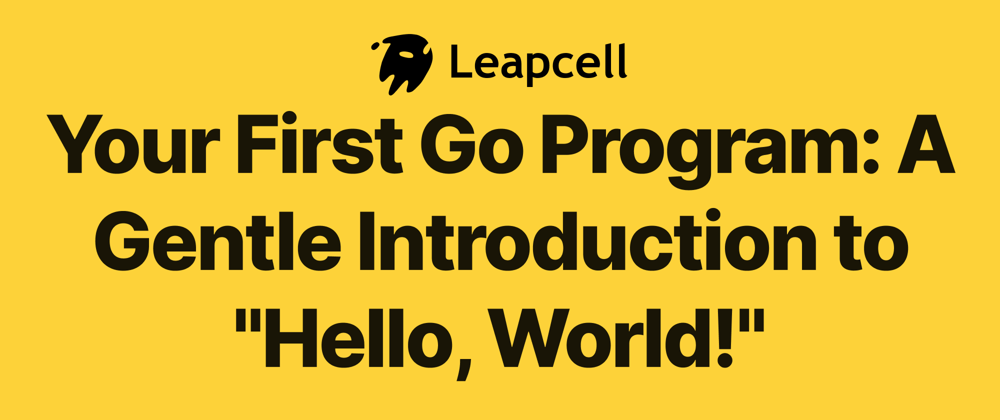 Cover of "Your First Go Program: A Gentle Introduction to "Hello, World!""