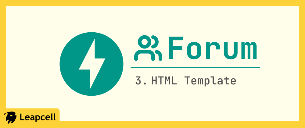 Cover of "Build Your Own Forum with FastAPI: Step 3 - HTML Template"