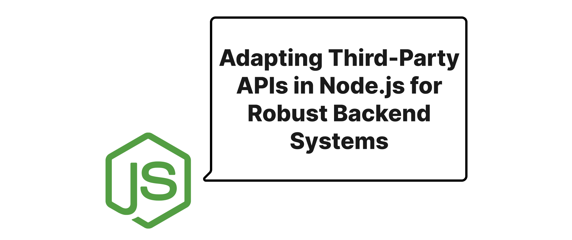 Cover of "Node.js에서 견고한 백엔드 시스템을 위한 타사 API 적응"