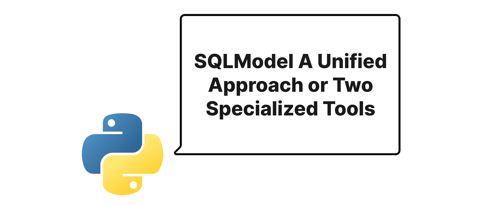 Cover of "SQLModel: 통합 접근 방식인가, 두 개의 전문 도구인가"