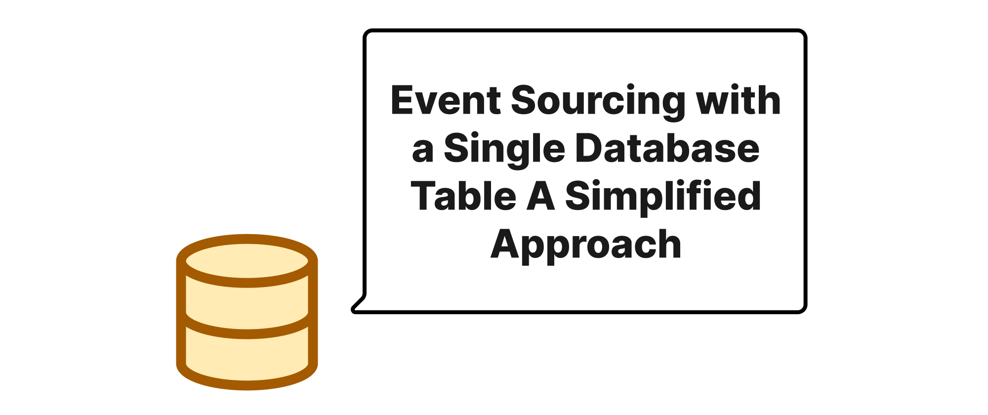Cover of "Event Sourcing with a Single Database Table A Simplified Approach"